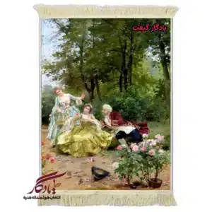 تابلو فرش ماشینی طرح فرانسوی گل ها کد f154