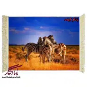 تابلو فرش ماشینی طرح حیوانات سه دوست کد h61