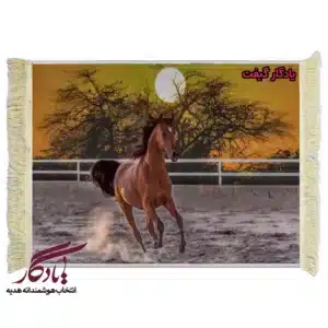 تابلو فرش ماشینی طرح حیوانات ماه و مهتاب کد h67