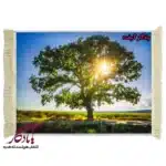 تابلو فرش ماشینی طرح منظره تک درخت 4 کد m91