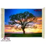 تابلو فرش ماشینی طرح منظره تک درخت2 کد m82