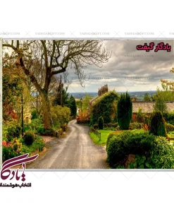 تابلو فرش ماشینی طرح منظره جاده روستایی هورویچ کد m65 - یادگار گیفت