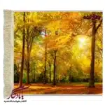 تابلو فرش ماشینی طرح منظره خزان برگ ها کد m81-1