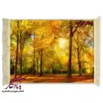 تابلو فرش ماشینی طرح منظره خزان برگ ها کد m81
