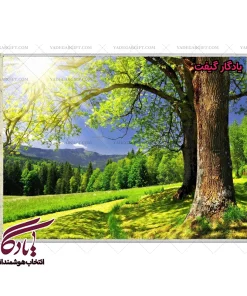 تابلو فرش ماشینی طرح منظره دشت در بهاران کد m68 - یادگار گیفت