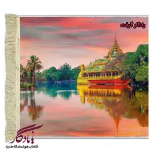 تابلو فرش ماشینی طرح منظره معابد میانمار کد m83-1