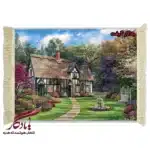 تابلو فرش ماشینی طرح منظره کلبه ویکتوریایی کد M101