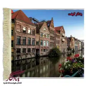 تابلو فرش ماشینی طرح منظره گنت بلژیک کد m74-1