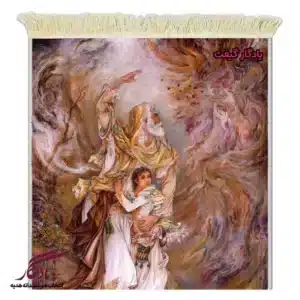 تابلو فرش ماشینی طرح مینیاتور رمی جمرات کد mi35-1