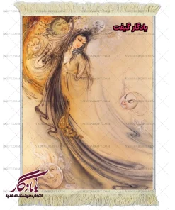 تابلو فرش ماشینی طرح مینیاتور سردرگمی کد mi60 - یادگار گیفت