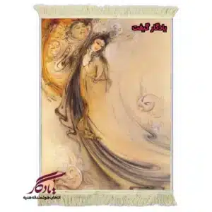 تابلو فرش ماشینی طرح مینیاتور سردرگمی کد mi60