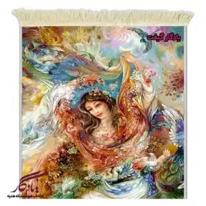 تابلو فرش ماشینی طرح مینیاتور شکفتن کد mi46-1