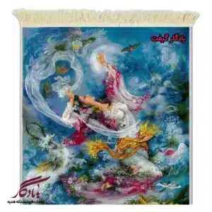 تابلو فرش ماشینی طرح مینیاتور شکوفه های صبحگاهی کد mi52-1