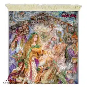 تابلو فرش ماشینی طرح مینیاتور شیخ و ترسا کد mi50-1