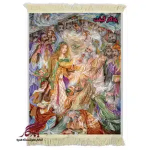 تابلو فرش ماشینی طرح مینیاتور شیخ و ترسا کد mi50