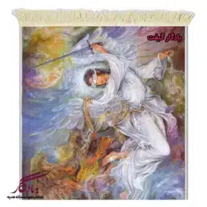 تابلو فرش ماشینی طرح مینیاتور عدالت کد mi65-1