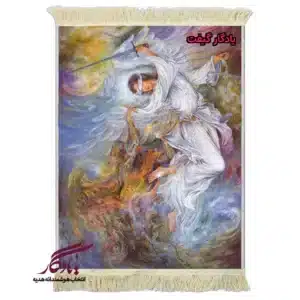 تابلو فرش ماشینی طرح مینیاتور عدالت کد mi65