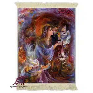 تابلو فرش ماشینی طرح مینیاتور عطر جذاب کد mi66