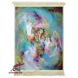 تابلو فرش ماشینی طرح مینیاتور فرشته شادی کد mi43
