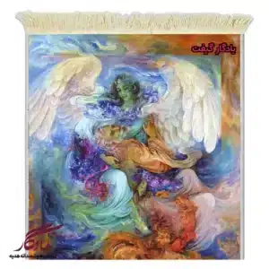 تابلو فرش ماشینی طرح مینیاتور فرشته نجات کد mi45-1