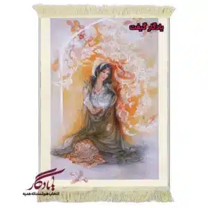 تابلو فرش ماشینی طرح مینیاتور مشق عشق کد mi58