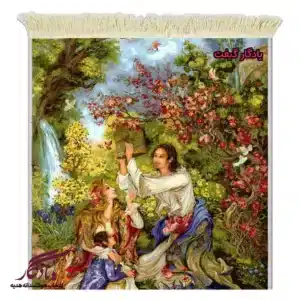 تابلو فرش ماشینی طرح مینیاتور نکویی اهل کرم کد mi53-1