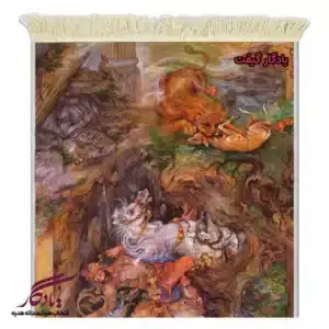 تابلو فرش ماشینی طرح مینیاتور هدف کد mi59-1