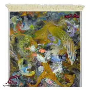 تابلو فرش ماشینی طرح مینیاتور چنگ مهر کد mi51-1