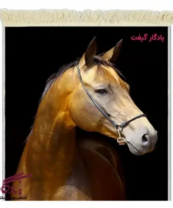 تابلو فرش ماشینی طرح حیوانات آخال تکه کد h97-1