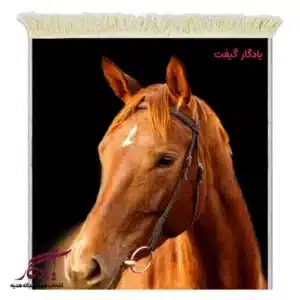 تابلو فرش ماشینی طرح حیوانات اسب مسابقه کد h96-1