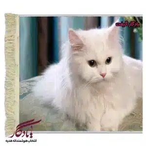 تابلو فرش ماشینی طرح حیوانات گربه ایرانی کد h81-1