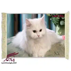 تابلو فرش ماشینی طرح حیوانات گربه ایرانی کد h81
