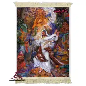 تابلو فرش ماشینی طرح مینیاتور ابراهیم بت شکن کد mi78