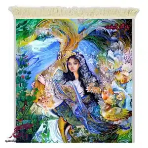 تابلو فرش ماشینی طرح مینیاتور اثر محبت کد mi84-1