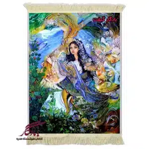 تابلو فرش ماشینی طرح مینیاتور اثر محبت کد mi84