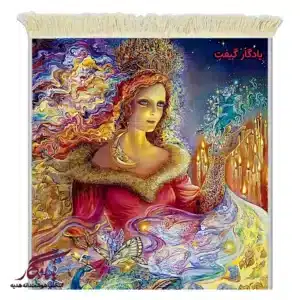 تابلو فرش ماشینی طرح مینیاتور الهه شب کد mi93-1