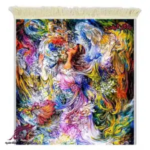 تابلو فرش ماشینی طرح مینیاتور بهار شاد کد mi87-1