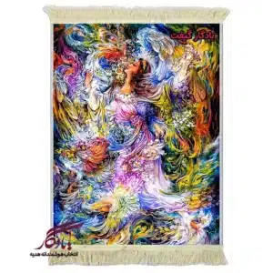 تابلو فرش ماشینی طرح مینیاتور بهار شاد کد mi87