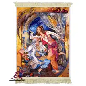 تابلو فرش ماشینی طرح مینیاتور در دام کد mi90