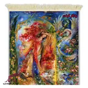 تابلو فرش ماشینی طرح مینیاتور راز پنهان کد mi82-1