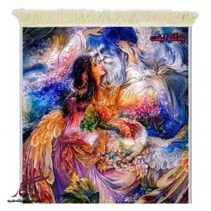 تابلو فرش ماشینی طرح مینیاتور روشنگری2 کد mi106-1