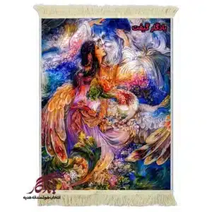 تابلو فرش ماشینی طرح مینیاتور روشنگری2 کد mi106