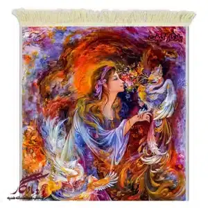 تابلو فرش ماشینی طرح مینیاتور عطر جذاب2 کد mi96-1