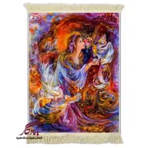 تابلو فرش ماشینی طرح مینیاتور عطر جذاب2 کد mi96