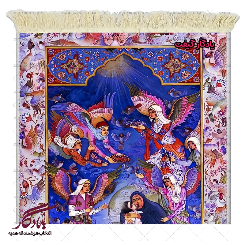 تابلو فرش ماشینی طرح مینیاتور مادر شهید کد mi91 - یادگار گیفت