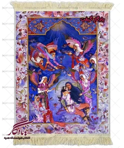 تابلو فرش ماشینی طرح مینیاتور مادر شهید کد mi91 - یادگار گیفت