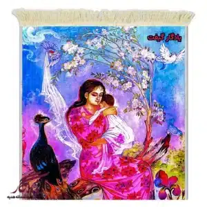 تابلو فرش ماشینی طرح مینیاتور مقام مادر کد mi103-1