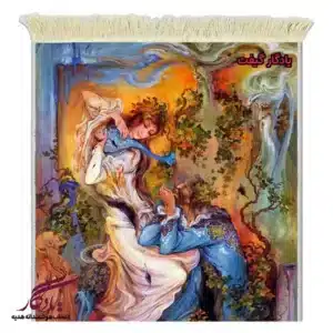 تابلو فرش ماشینی طرح مینیاتور هستی و نیستی کد mi77-1