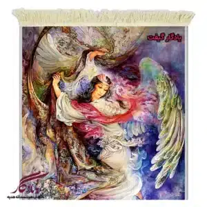 تابلو فرش ماشینی طرح مینیاتور پرده اسرار کد mi85-1