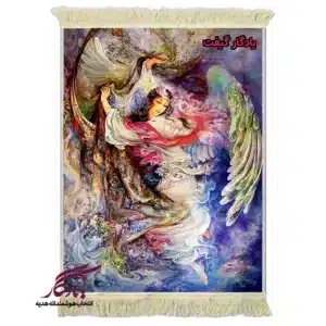 تابلو فرش ماشینی طرح مینیاتور پرده اسرار کد mi85